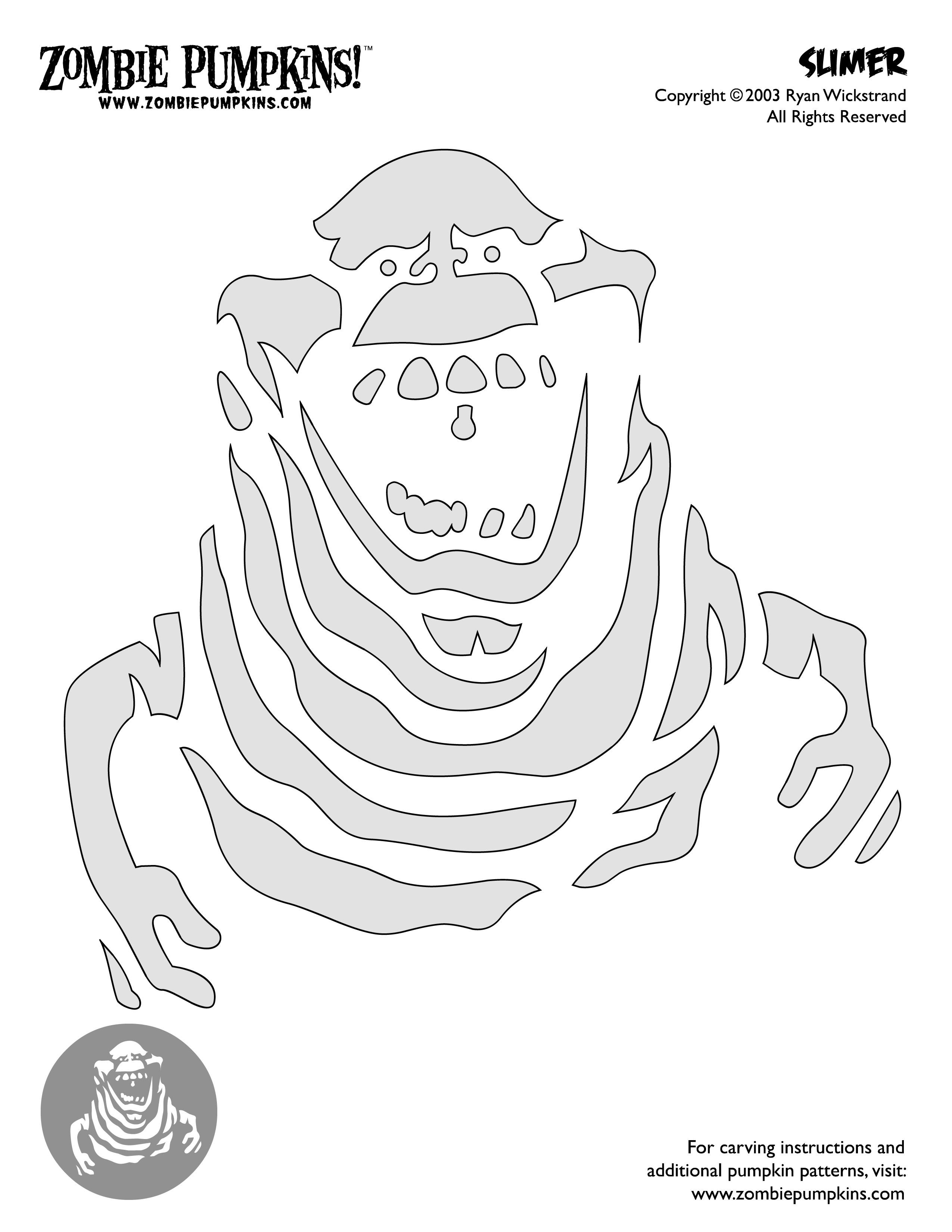 Ghostbusters slimer free pumpkin stencil