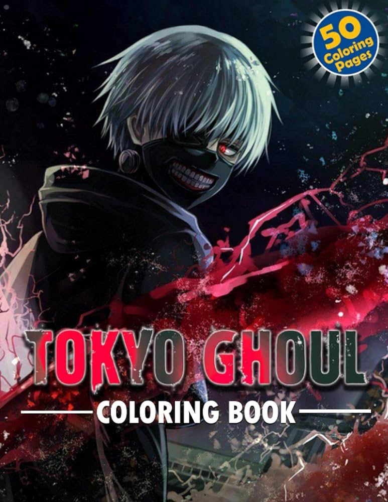 Tokyo ghoul coloring book anime coloring book for kids and all fans of tokyo ghoul gift for manga lovers lenna kioto books