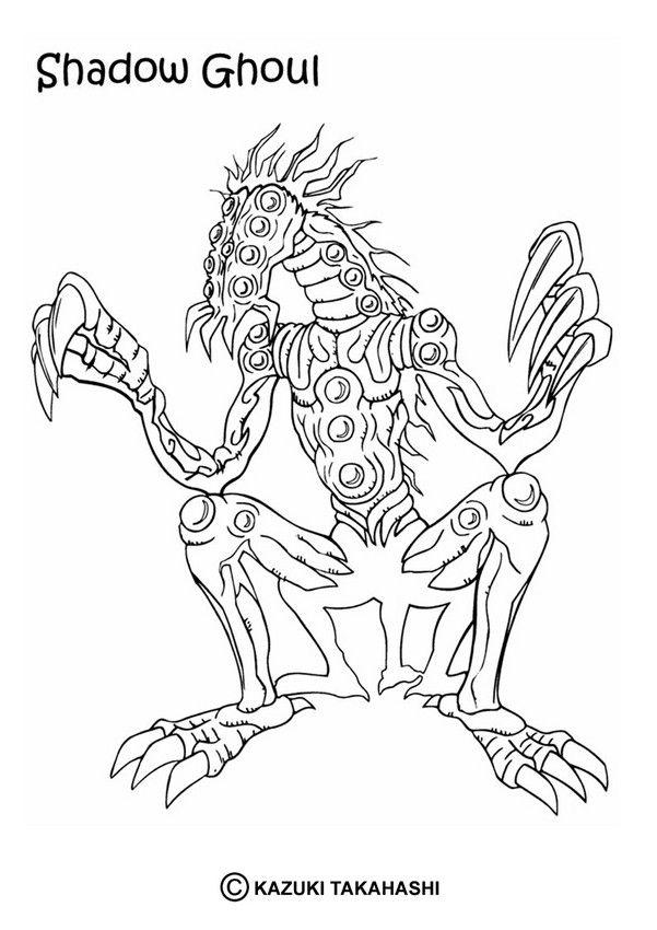 Shadow ghoul coloring page