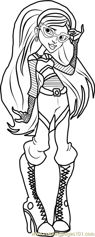 Ghoulia yelps coloring page for kids