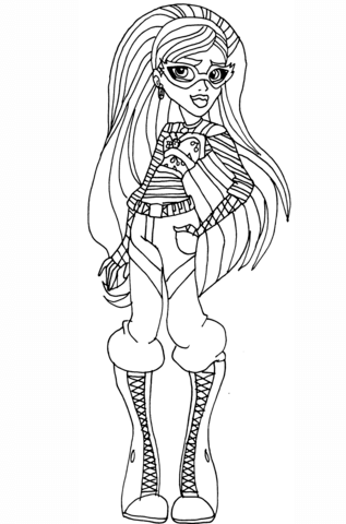 Ghoulia coloring page free printable coloring pages