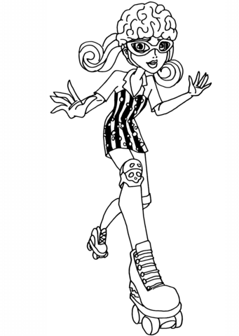 Ghoulia yelps coloring pages free coloring pages