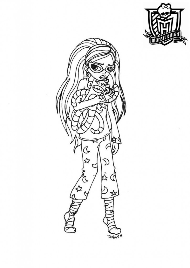 Free printable monster high coloring pages for kids