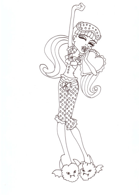 Free printable monster high coloring pages draculaura dead tired coloring sheet