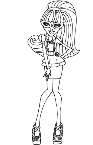 Ghoulia yelps dot dead gorgeous coloring page free printable coloring pages