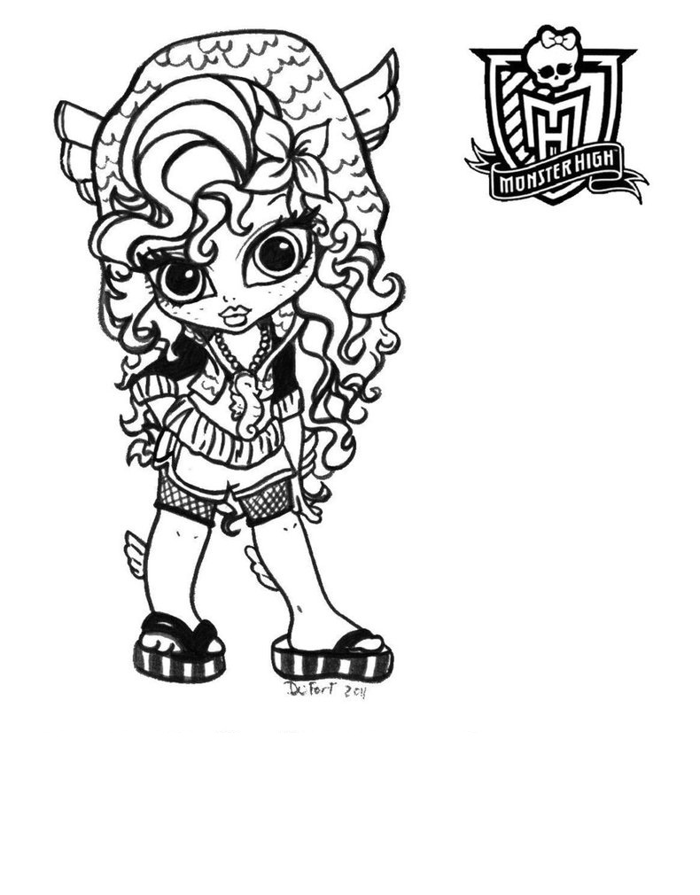 Free printable monster high coloring pages for kids