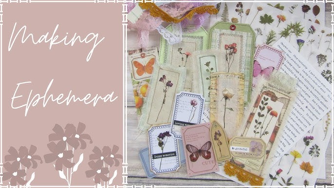 Making ephemera and embellishments dt happiness in crafting gi kerr junk journal with me