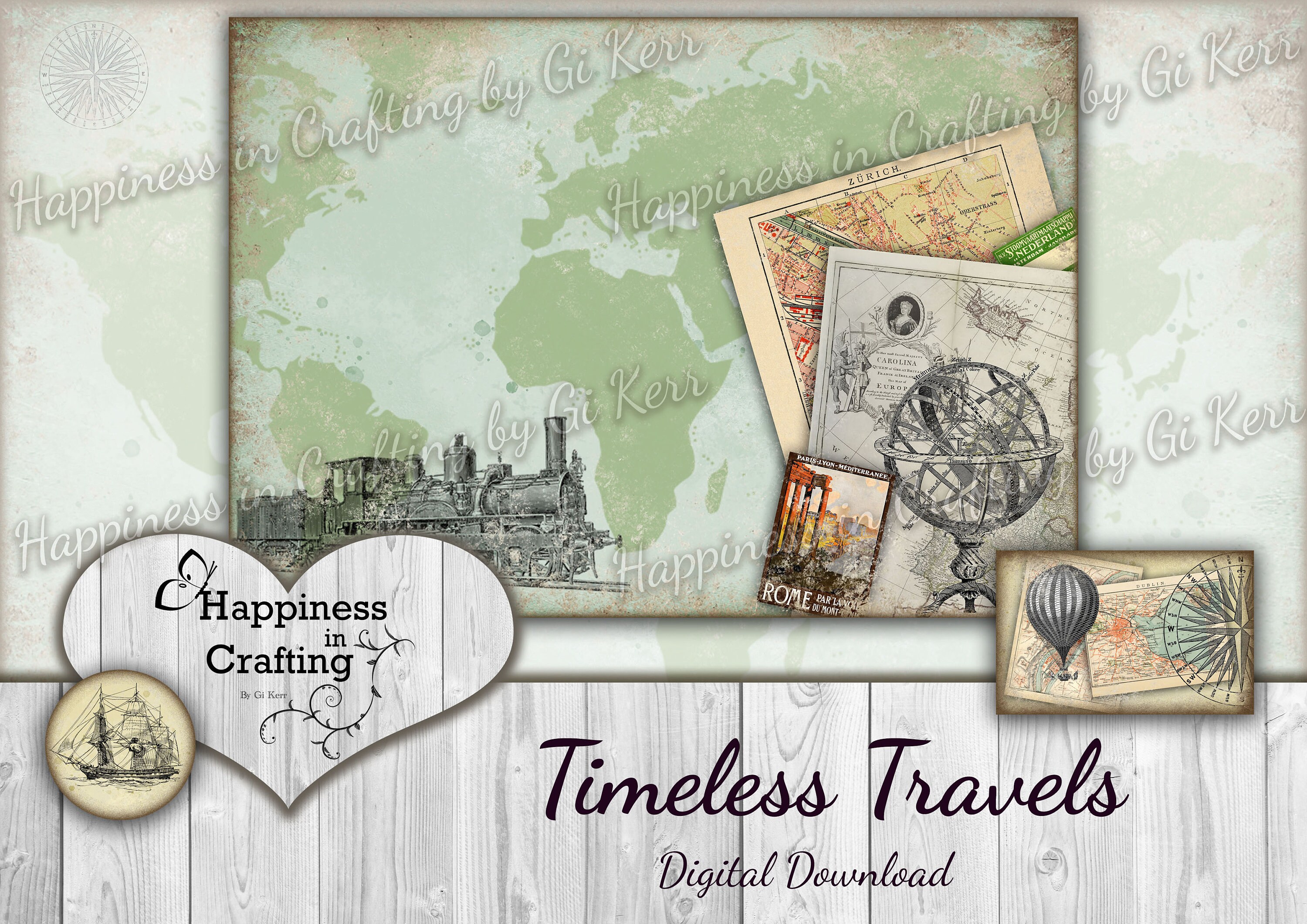Timeless travels instant digital download