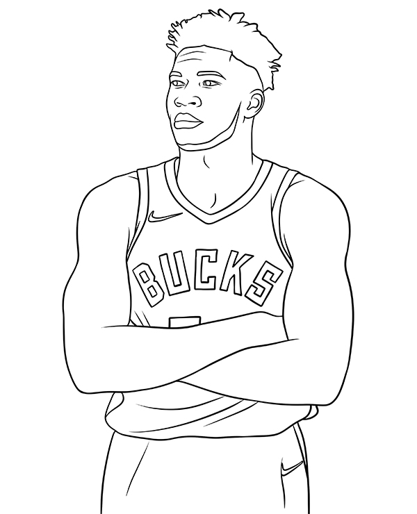 Giannis antetokounmpo coloring page nba