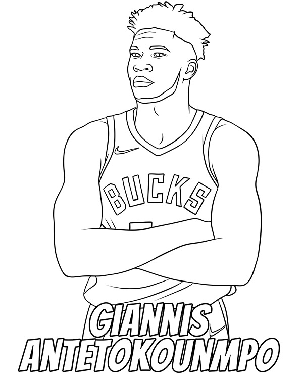 Giannis greek coloring page nba