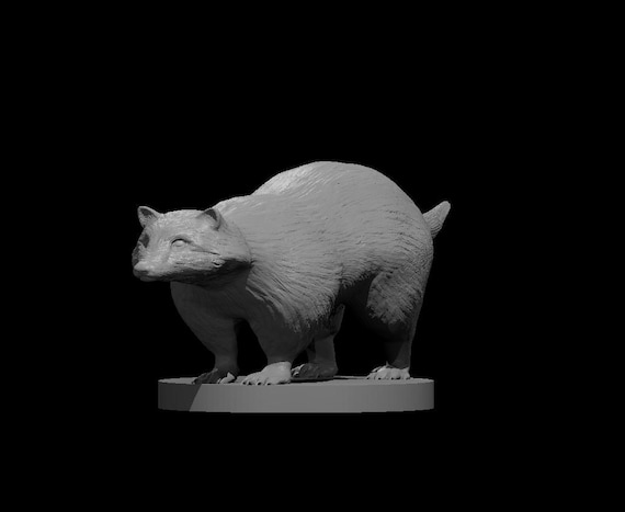 Giant badger miniature for table top games resin d printed model