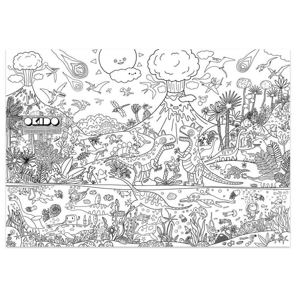 Dinoworld giant colouring poster â