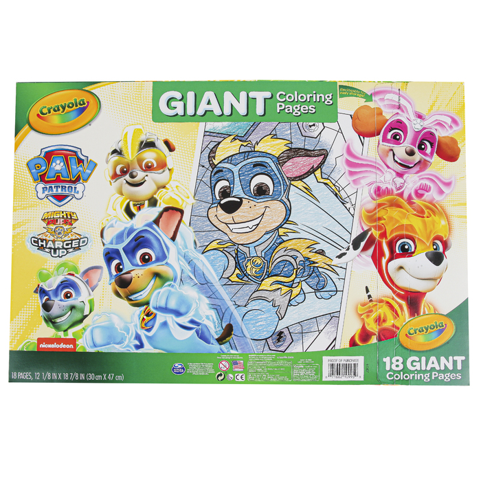 Paw patrol giant coloring book pages