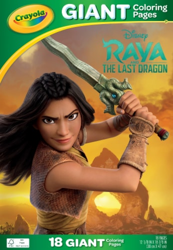 Crayola giant coloring pages raya and the last dragon ct