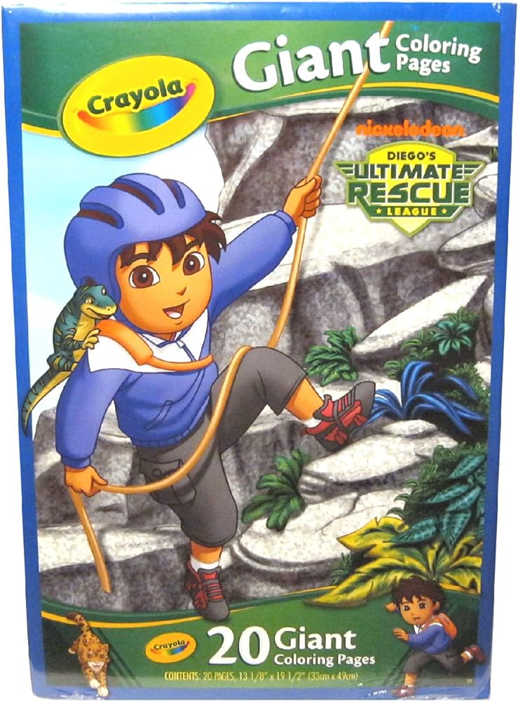Crayola giant coloring pages diego ultimate rescue league toys