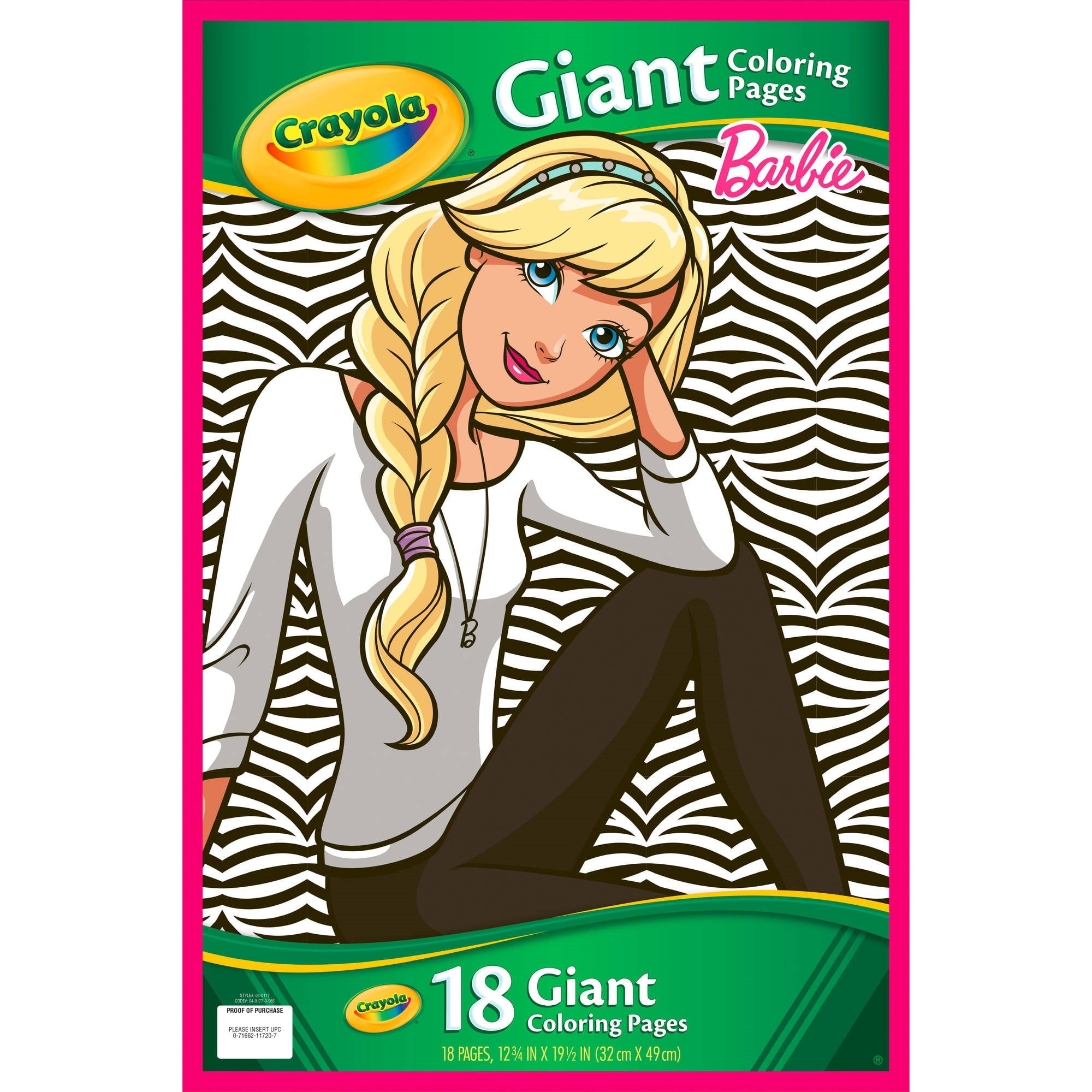 Crayola giant coloring pages barbie count