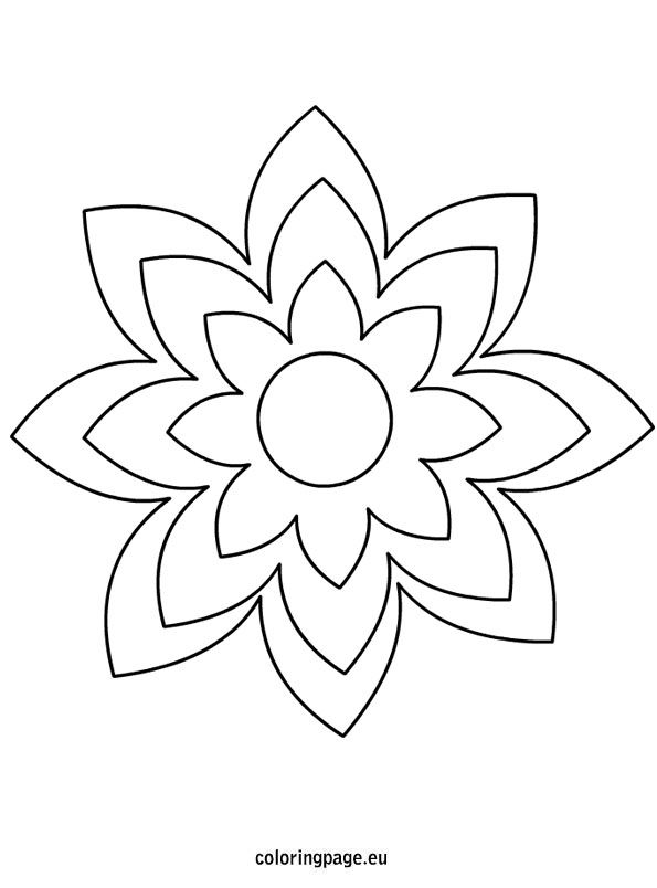 Large printable flower template coloring page flower template printable flower pattern flower templates printable