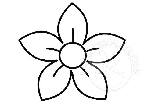 Coloring page big flower