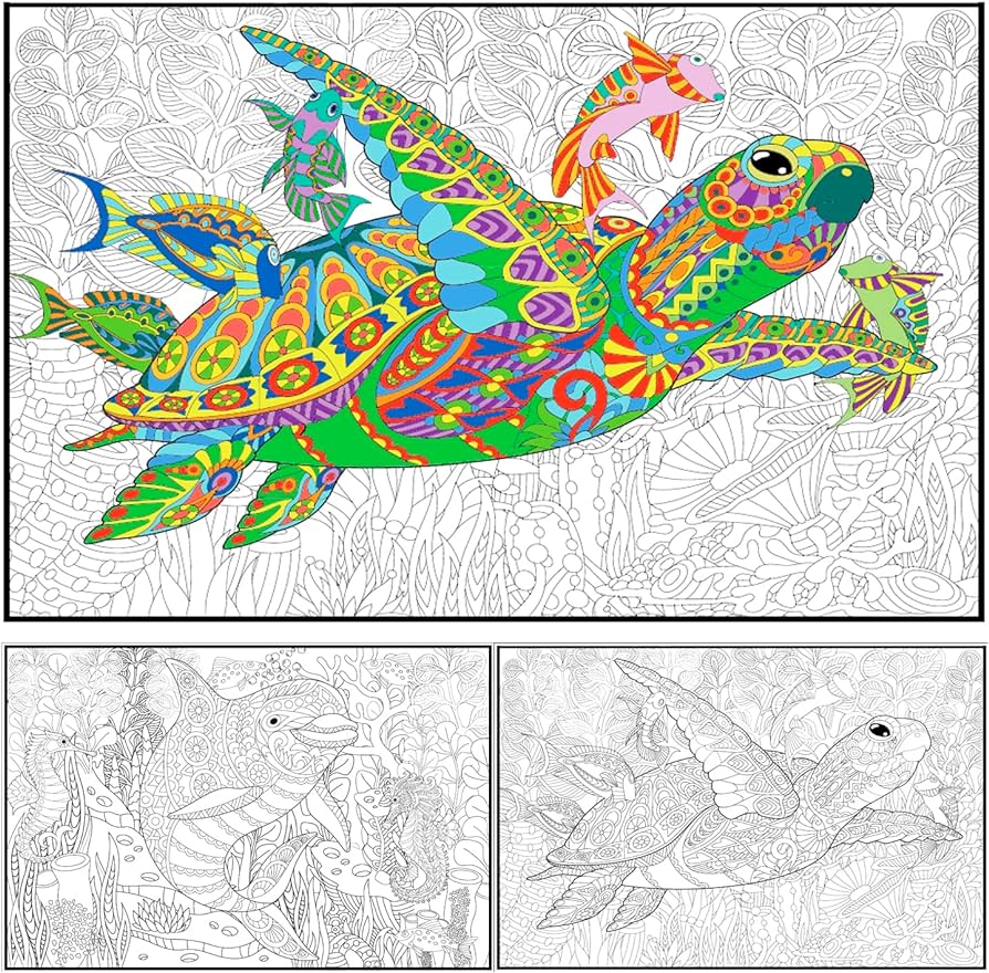 Set of giant coloring posters