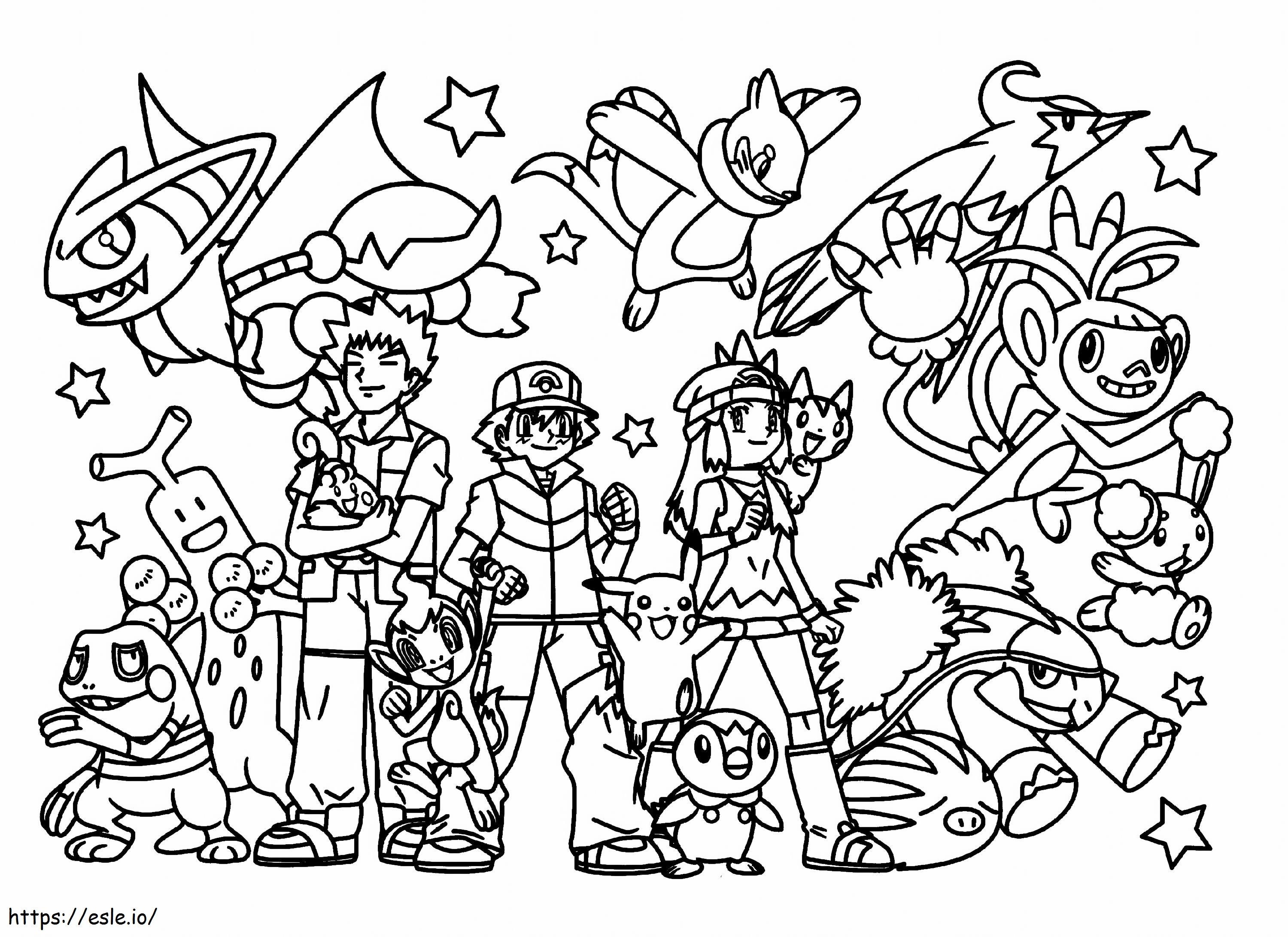 Giant pokemon poster coloring page