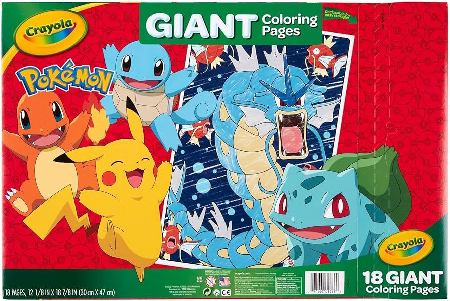 Crayola giant coloring pages x pokãmon toys games