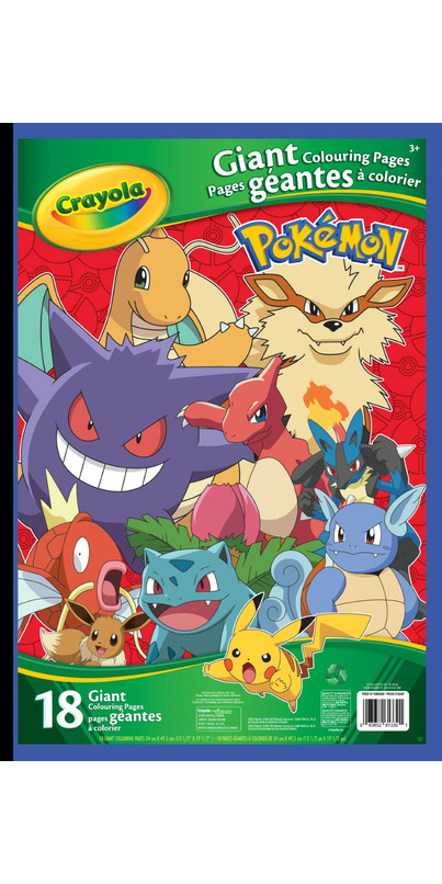 Buy crayola giant colouring pages pokemon at free shipping in nada