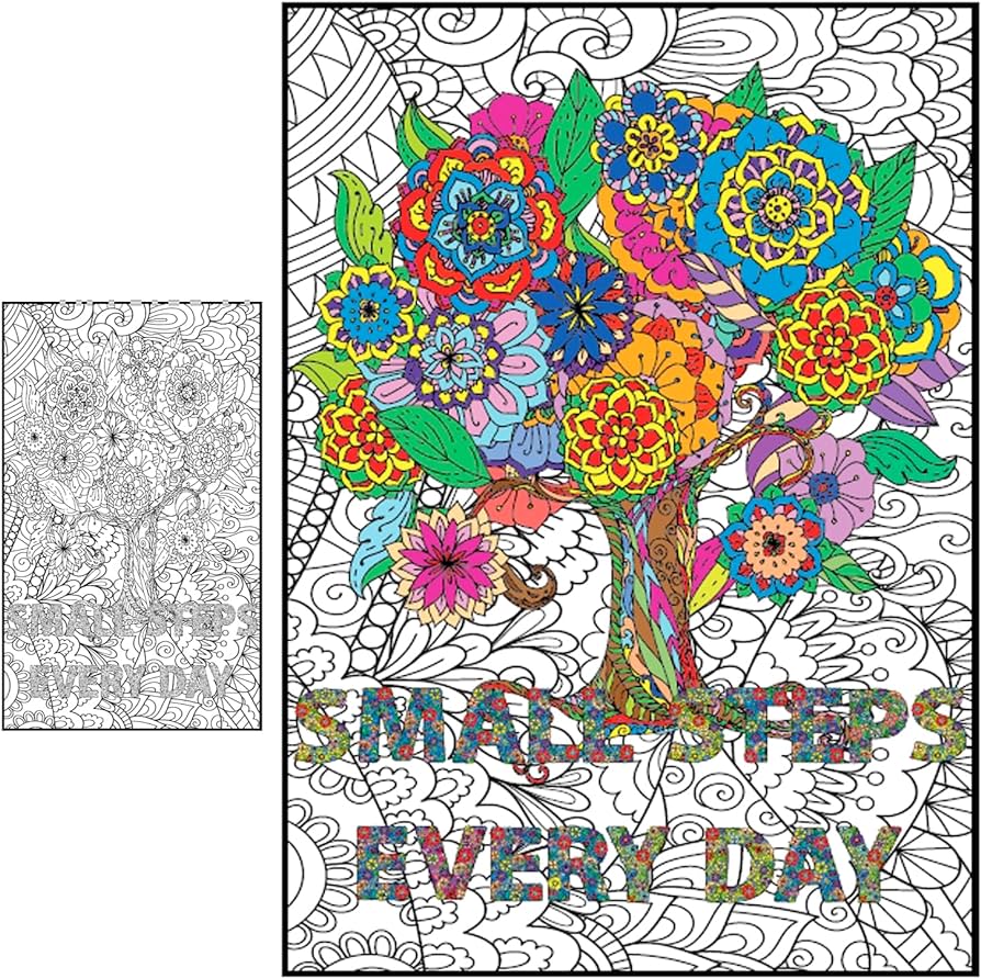 Huge coloring poster for adults and kids