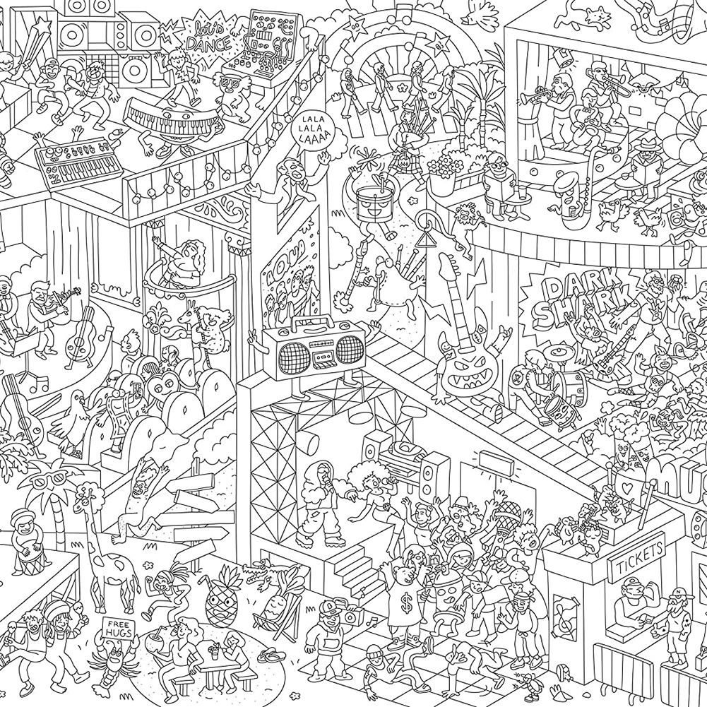 Giant coloring poster