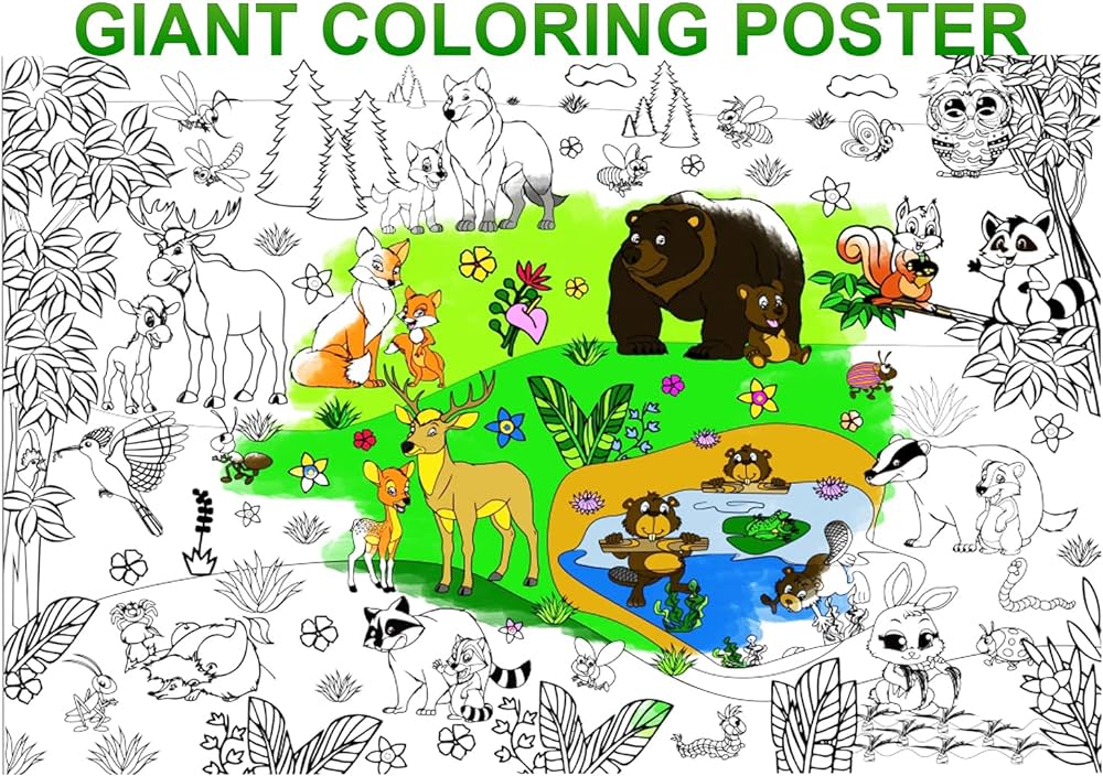 Alex art large coloring poster