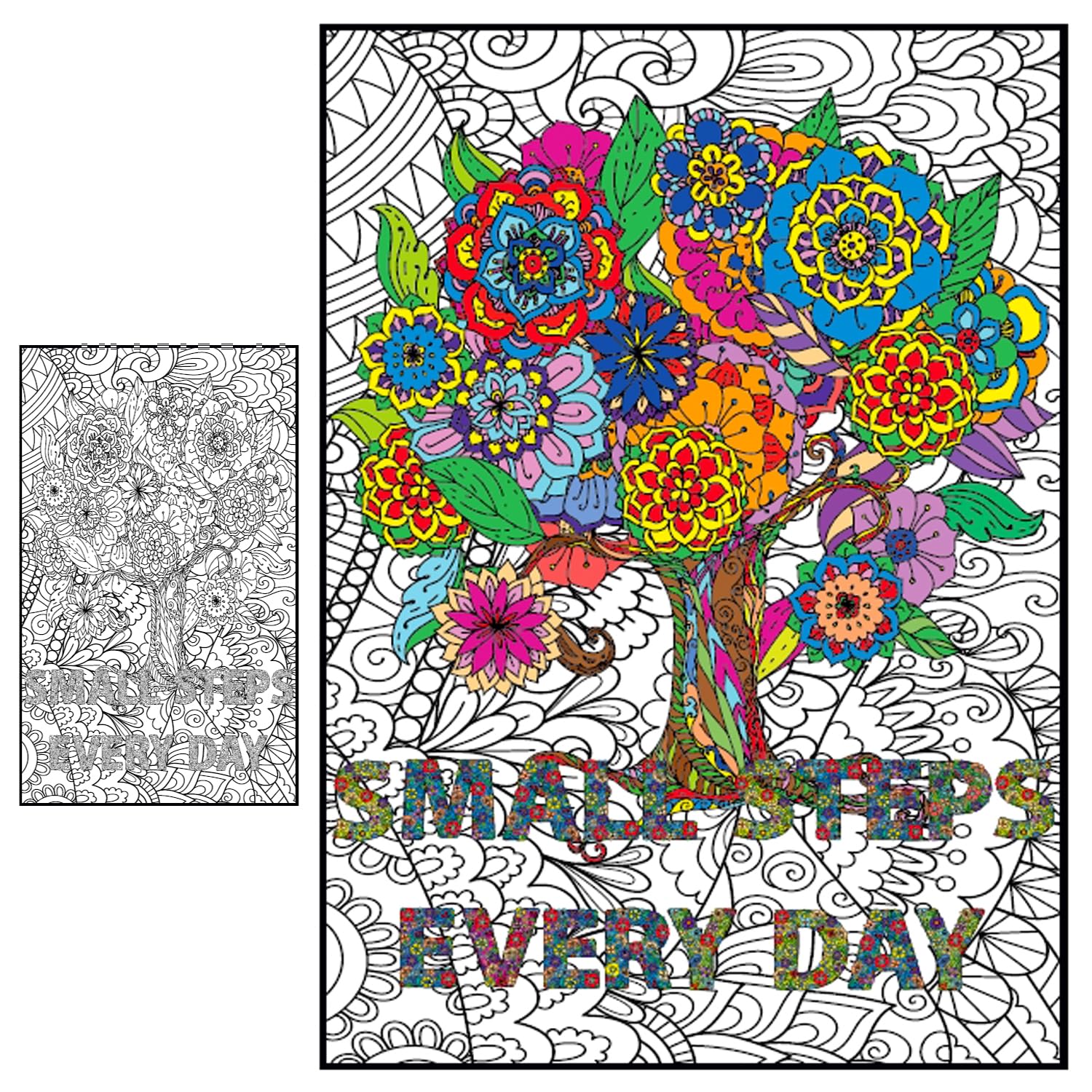 Huge coloring poster for adults and kids