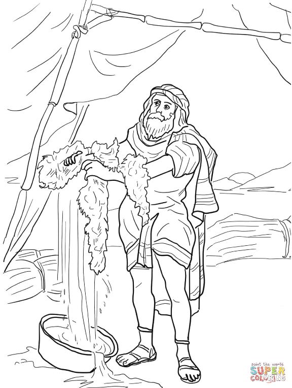 Gideon coloring page