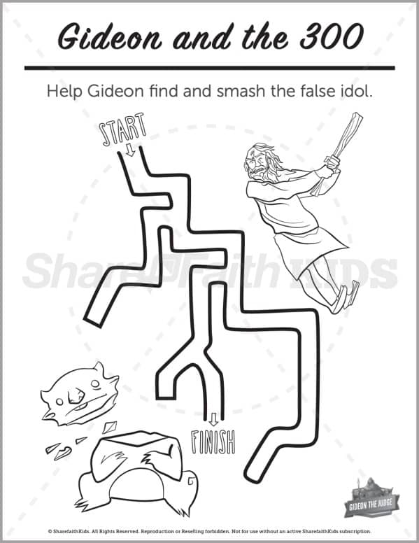 Judges gideon and the preschool mazes â