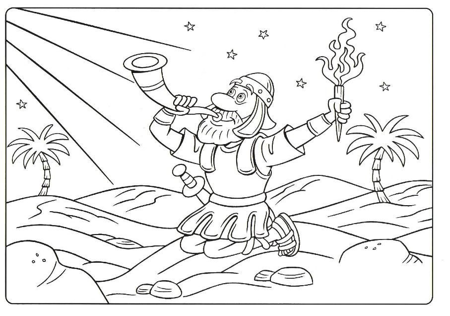 Gideon coloring page judges gideon for kids