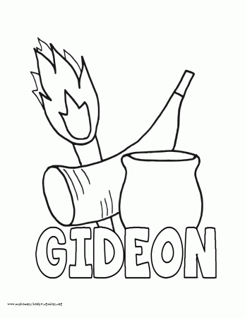 Gideon coloring page judges gideon for kids