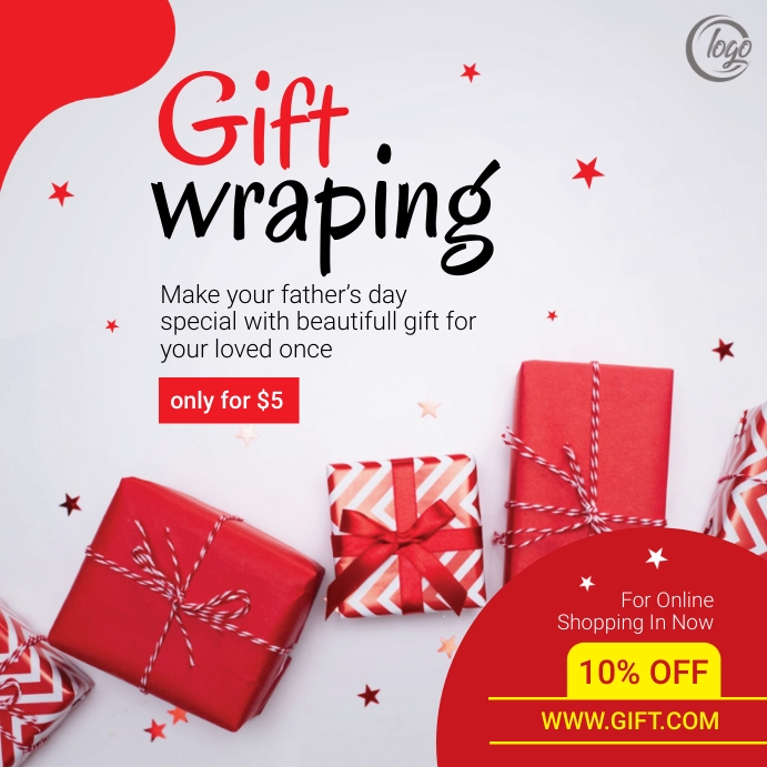 Gift wrapping service template
