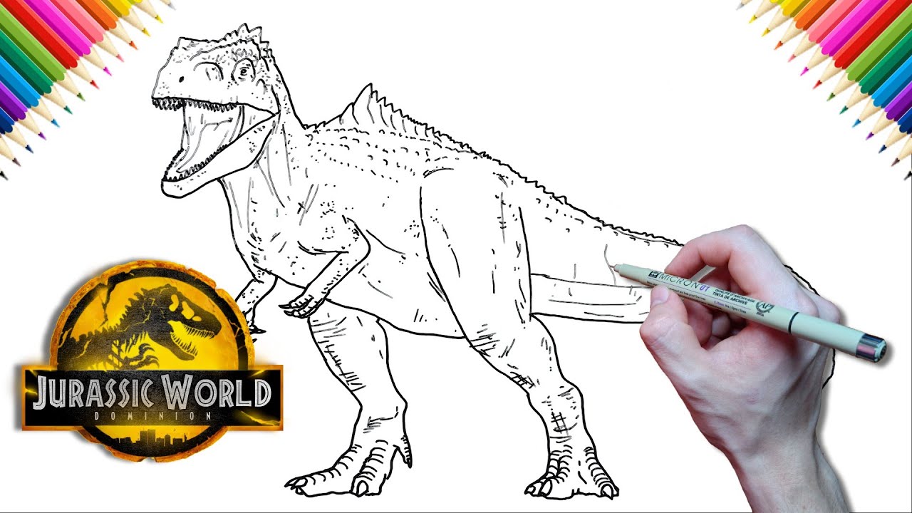 How to draw giganotosaurus from jurassic world dominion