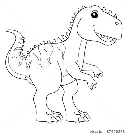 Giganotosaurus coloring isolated page for kids