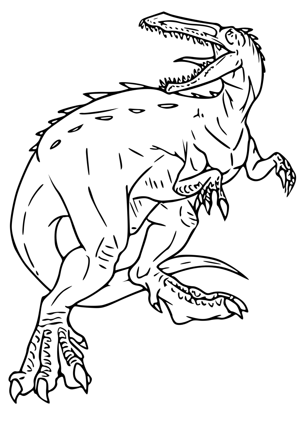 Free printable giganotosaurus claws coloring page for adults and kids