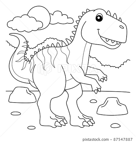 Giganotosaurus coloring page for kids