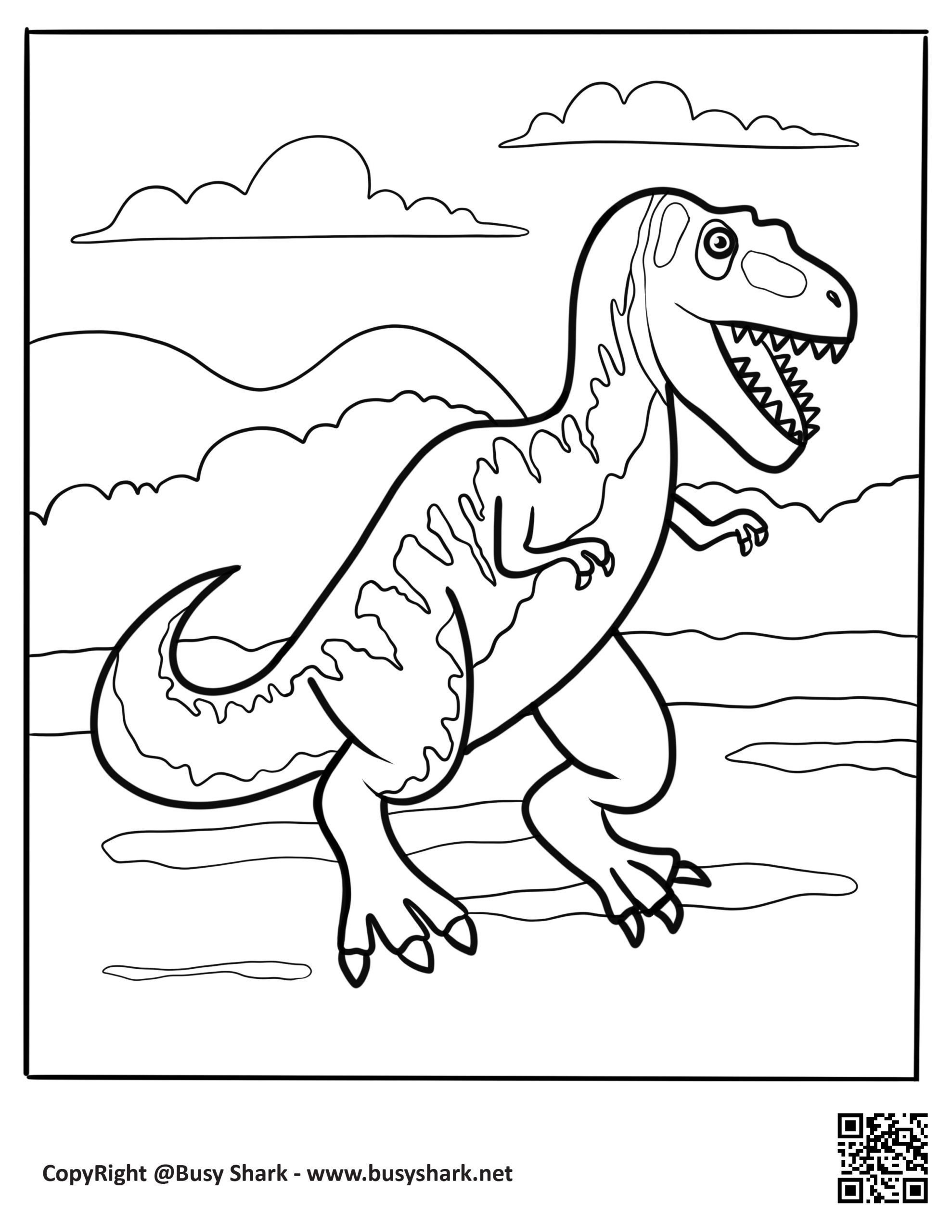 Giganotosaurus coloring page free printable