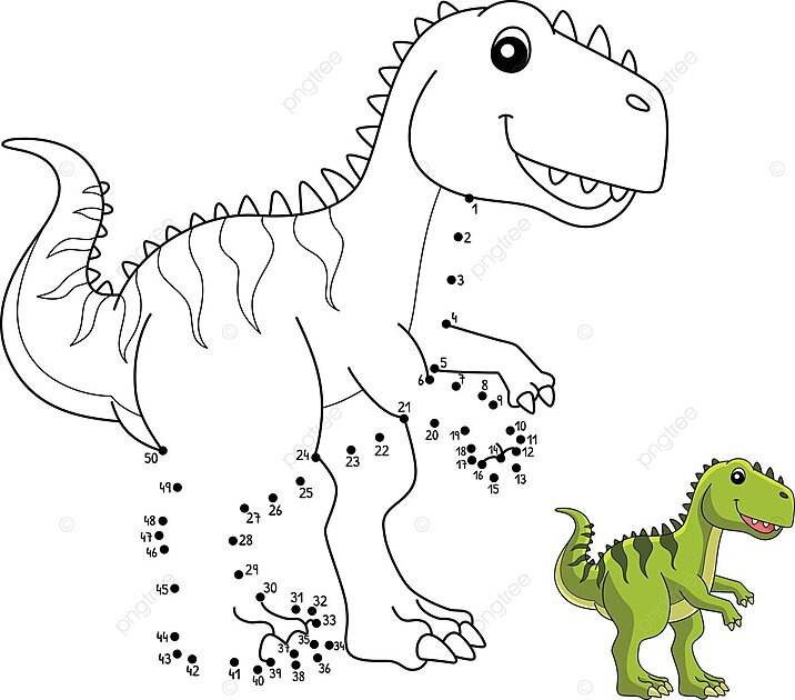 Dot to dot giganotosaurus dinosaur isolated silhouette dinosaur kids vector silhouette dinosaur kids png and vector with transparent background for free download