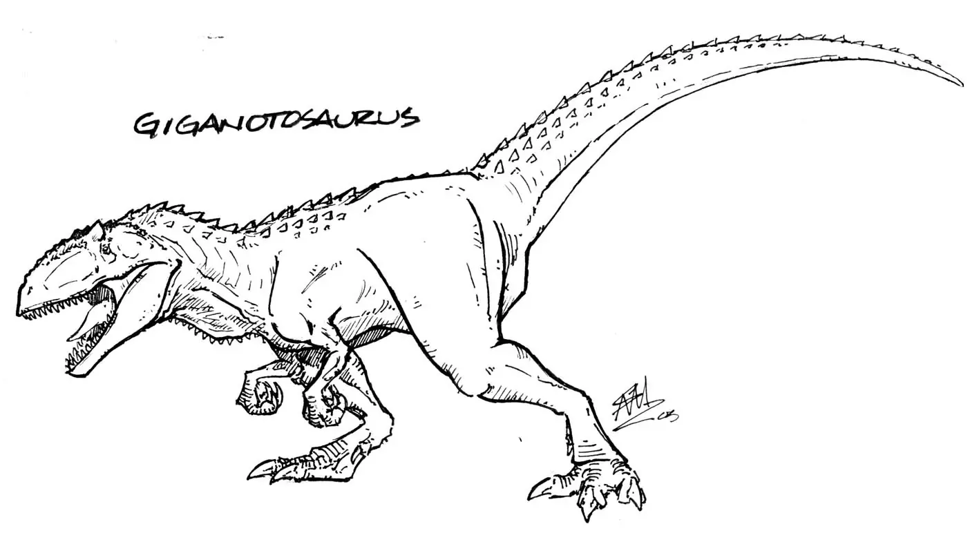 Printable giganotosaurus coloring pages pdf