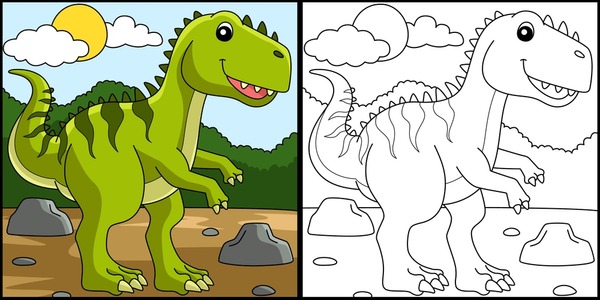 Dinosaur coloring pages royalty