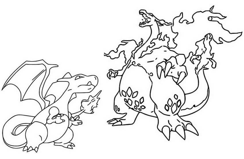 Coloring page popular pokãmon charizard