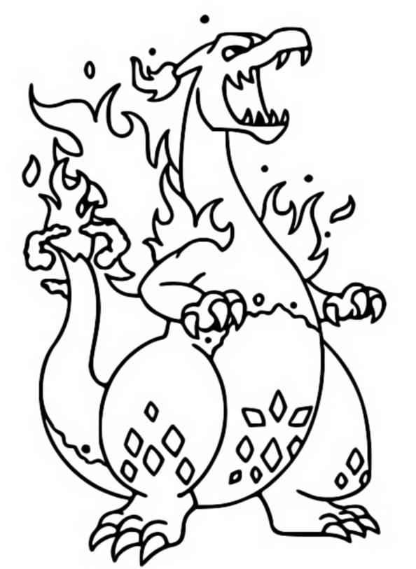 Coloring page charizard gigantamax charizard