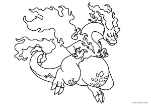 Free printable charizard coloring pages for kids