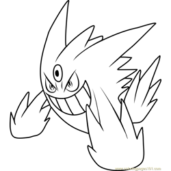 Gengar coloring pages for kids