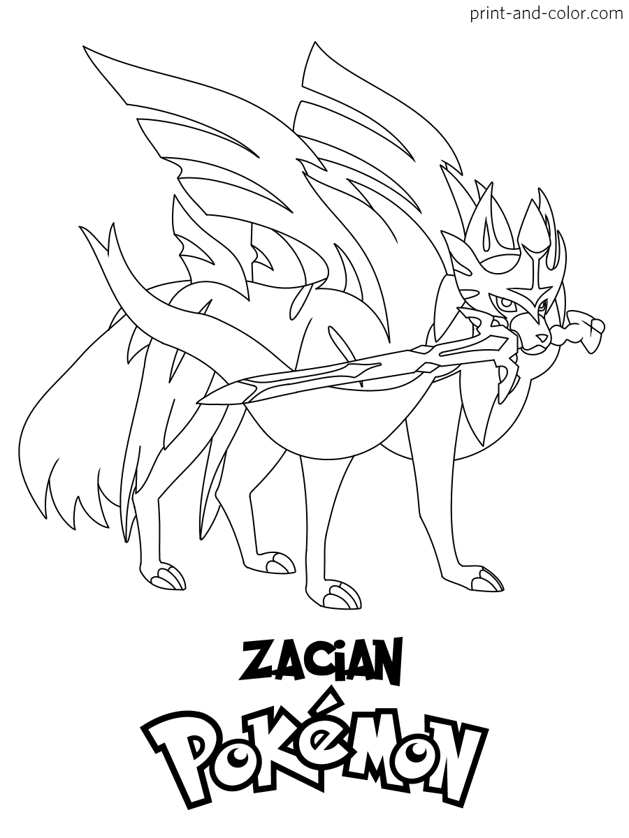 Pokemon sword and shield coloring pages print and color