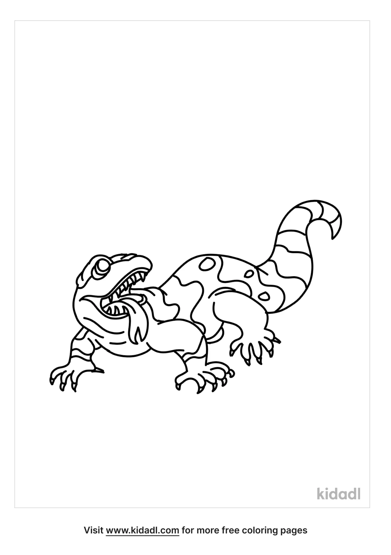 Free gila monster coloring page coloring page printables