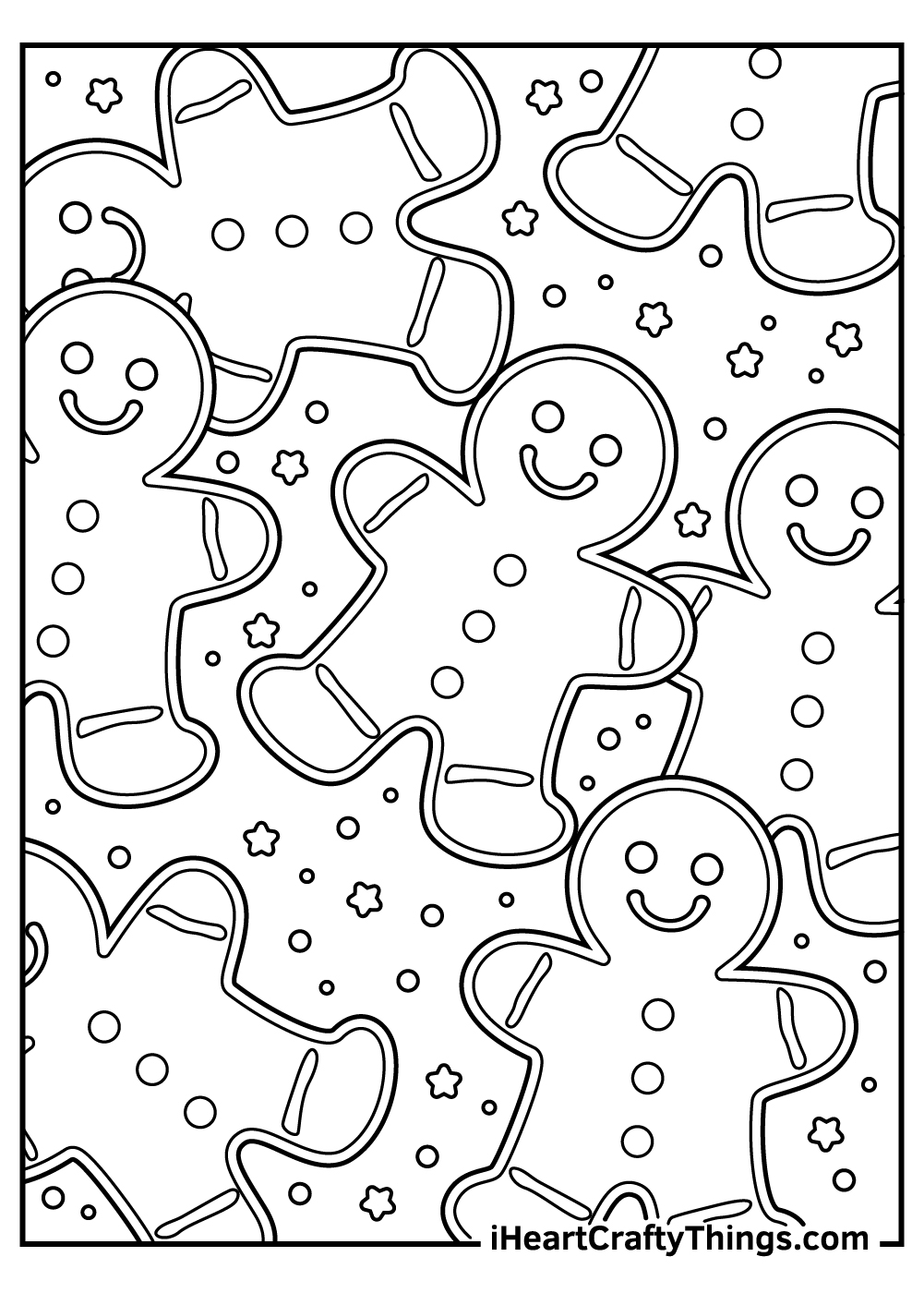 Christmas gingerbread coloring pages free printables